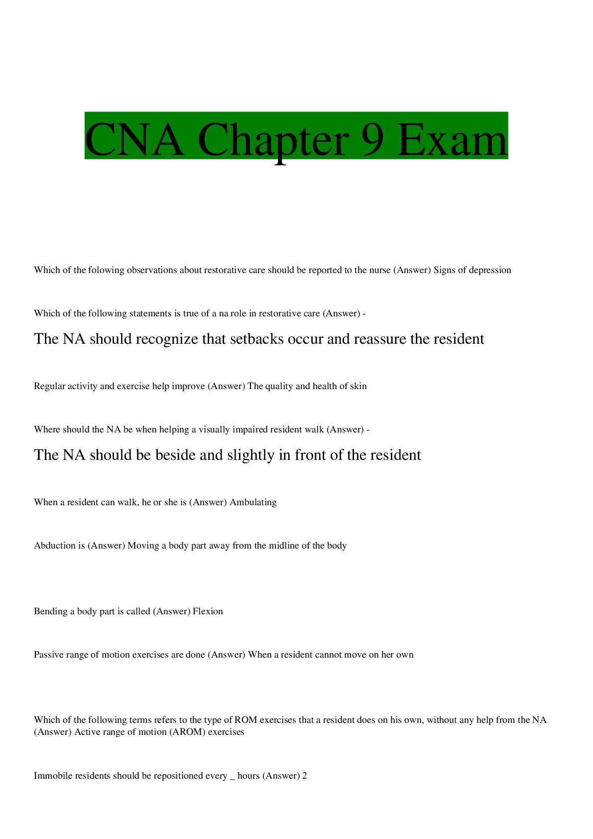 Preview image for Cna ch 9 exam